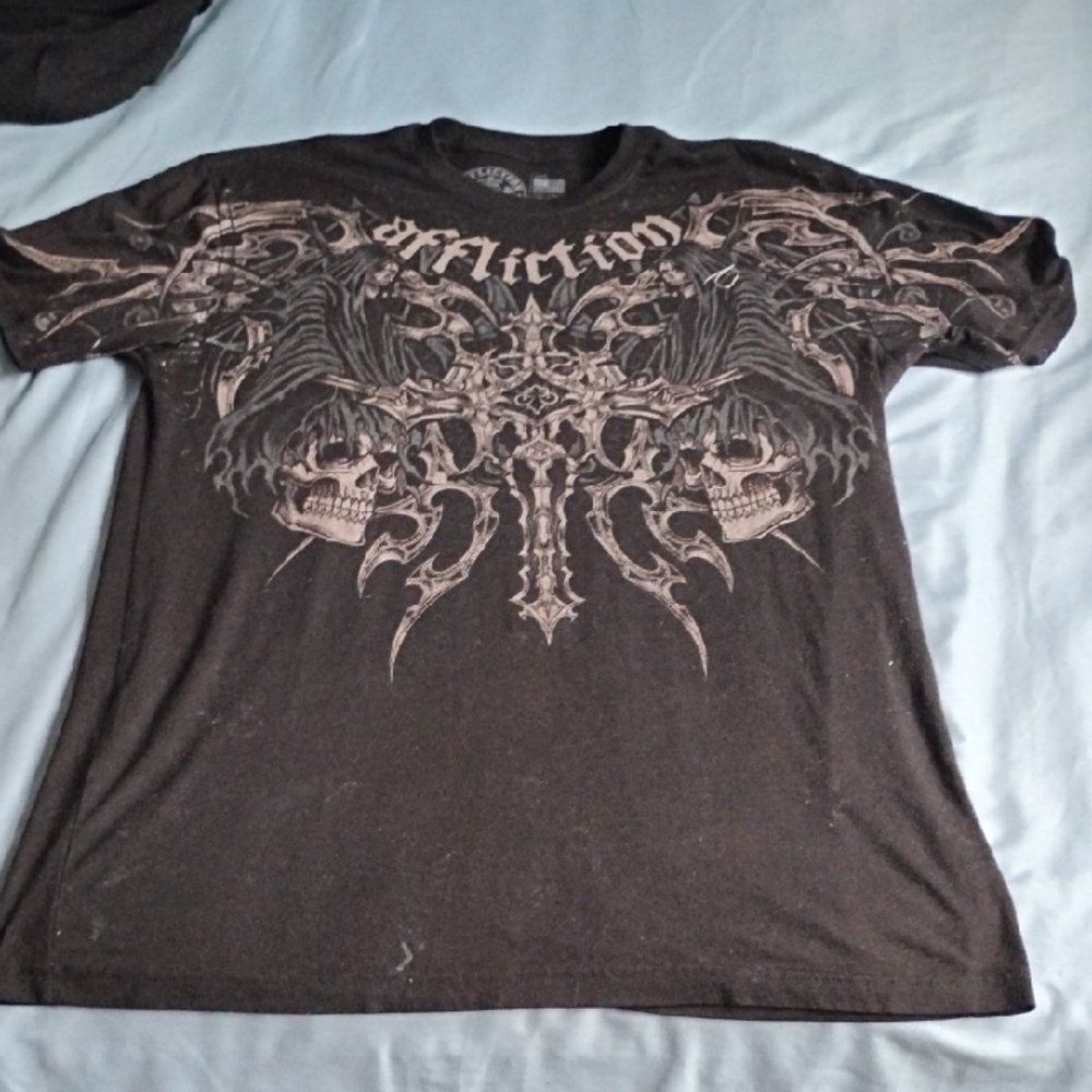 Affliction Men's Black Graphic T-Shirt
